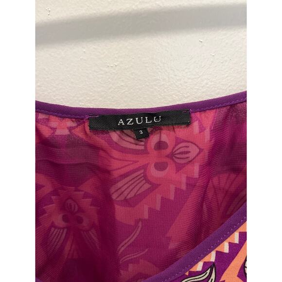 Azulu Geometric Pattern Momens 3 V Neck Lined Pullover Tank Top - Picture 6 of 10